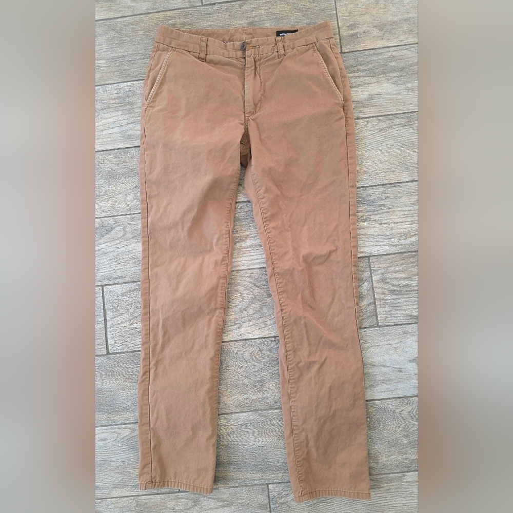 Bonobos Tan Plaid Lined Dress Pants Chinos Sz 31 X 34
